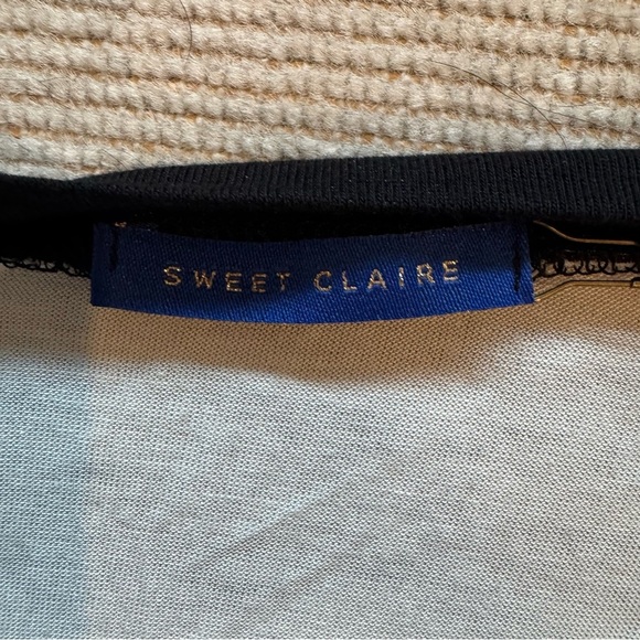 Sweet Claire Graphic Long Sleeve Tee in Black and White - Picture 2 of 3